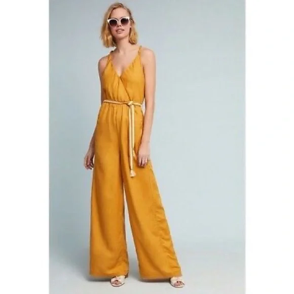 Anthropologie Pants Jumpsuits Anthropology Mustard Yellow